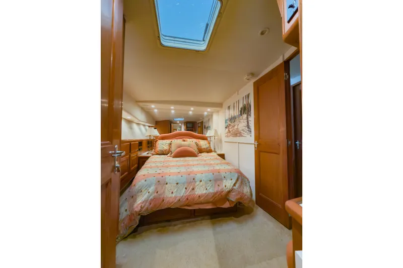 Slide: The Image of Luxurious bedroom interior of 1996 Viking 50 Sport Fisher Convertible yacht. - 40