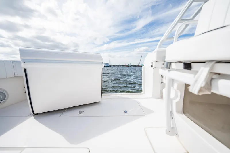 Slide: The Image of 2011 Intrepid 400 Center Console boat deck with ocean view. - 7