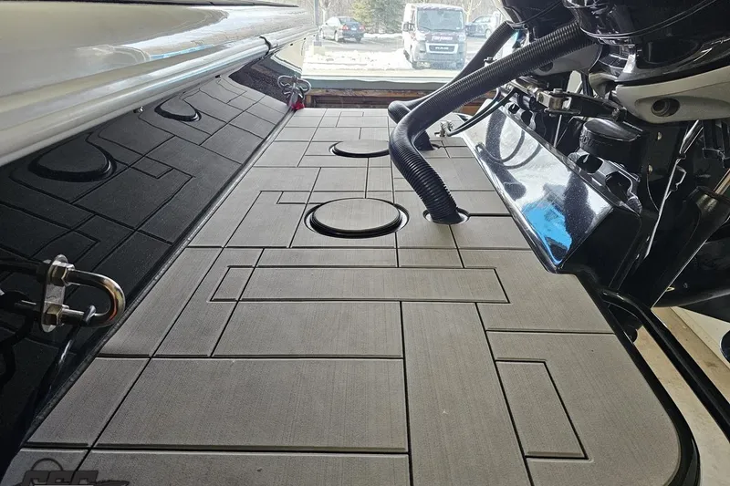 Slide: The Image of 2014 Concept 36' CC boat deck with modern design and engine components. - 47