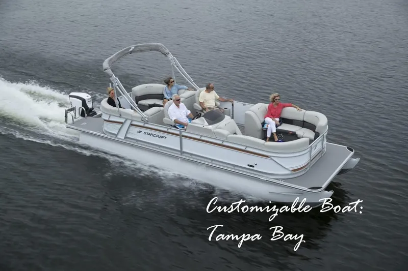 Slide: The Image of 2023 Starcraft SLS 5 customizable boat cruising in Tampa Bay. - 0