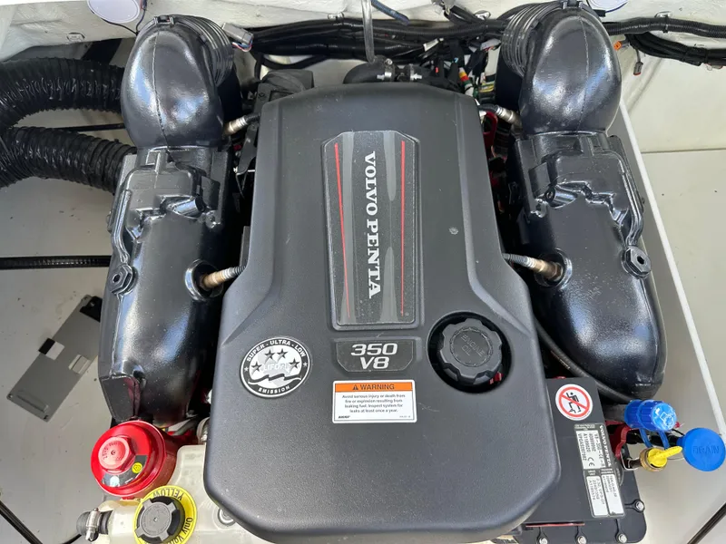 Slide: The Image of Volvo Penta 350 V8 engine in 2023 Cobalt R6 boat, showcasing power and efficiency. - 22