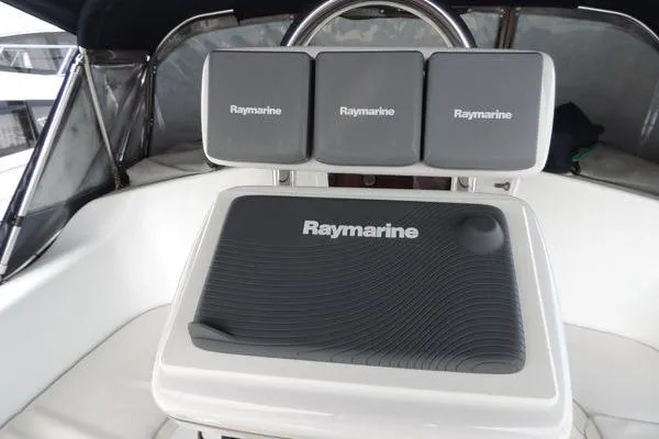 Slide: The Image of Raymarine navigation equipment on 2008 Catalina 350 MkII yacht cockpit. - 10
