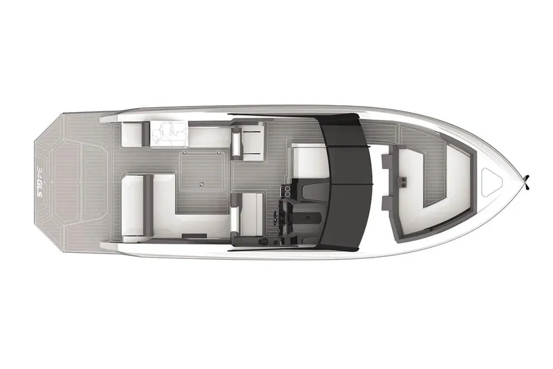 Slide: The Image of Manufacturer Provided Image: Top view of 2026 Cruisers Yachts 34 GLS I/O layout, showcasing spacious interior design. - 35
