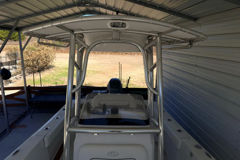 Slide: The Image of 2014 Sportsman Heritage 211 Center Console boat with visible serial number. - 43