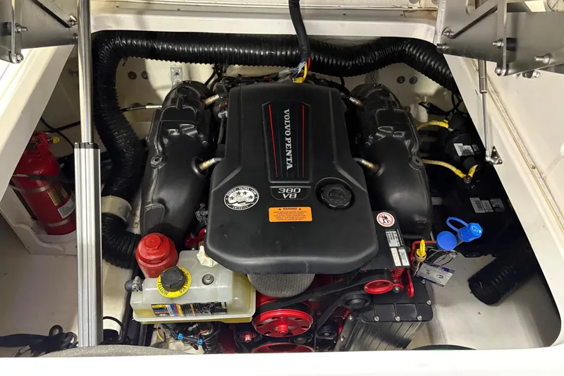 Slide: The Image of Engine compartment of 2021 Chaparral 30 Surf boat with Volvo Penta V8 engine. - 18