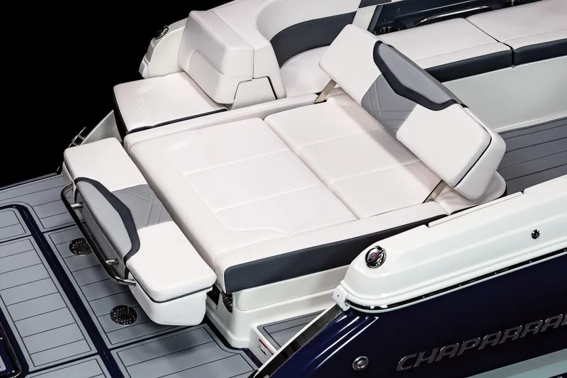 Slide: The Image of Manufacturer Provided Image: 2021 Chaparral 30 Surf boat with luxurious seating and sleek design. - 32