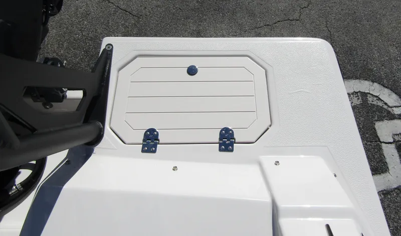 Slide: The Image of 2024 Starcraft SVX 191 OB CC boat deck with storage compartment. - 35