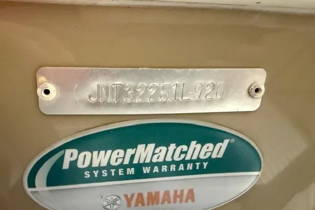 Slide: The Image of 2020 NauticStar 2302 Legacy Dual Console with Yamaha PowerMatched System Warranty plate. - 40