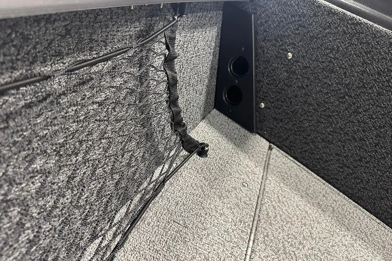 Slide: The Image of Interior of 2026 Lund 1775 Impact XS SS boat with storage netting. - 27