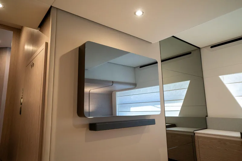 Slide: The Image of Interior of 2026 Azimut Fly 53 yacht with modern design and sleek finishes. - 29