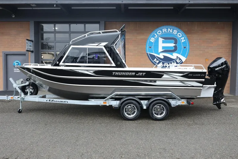 The Image of 2026 Thunder Jet 210 Luxor Limited boat on trailer at Bjornson Marine. - 1