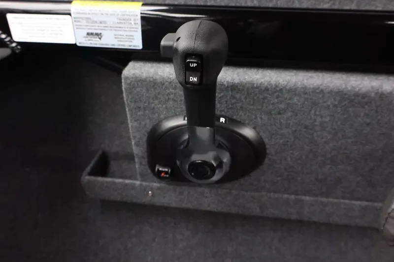 Slide: The Image of Throttle control lever in 2026 Thunder Jet 210 Luxor Limited boat interior. - 27