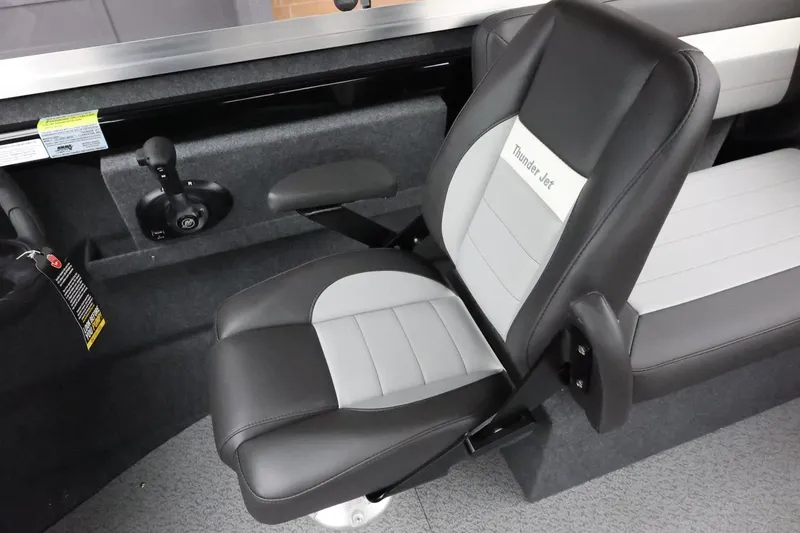 Slide: The Image of 2026 Thunder Jet 210 Luxor Limited boat interior with premium seating. - 29