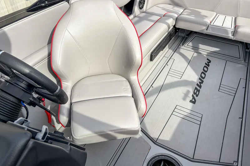 Slide: The Image of 2024 Moomba Max boat interior with sleek seating and modern design. - 8