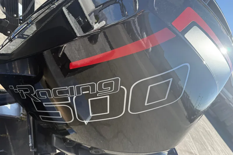 Slide: The Image of Black racing engine with "Racing 500" decal, Avalon 2785 QL, 2026 model. - 3