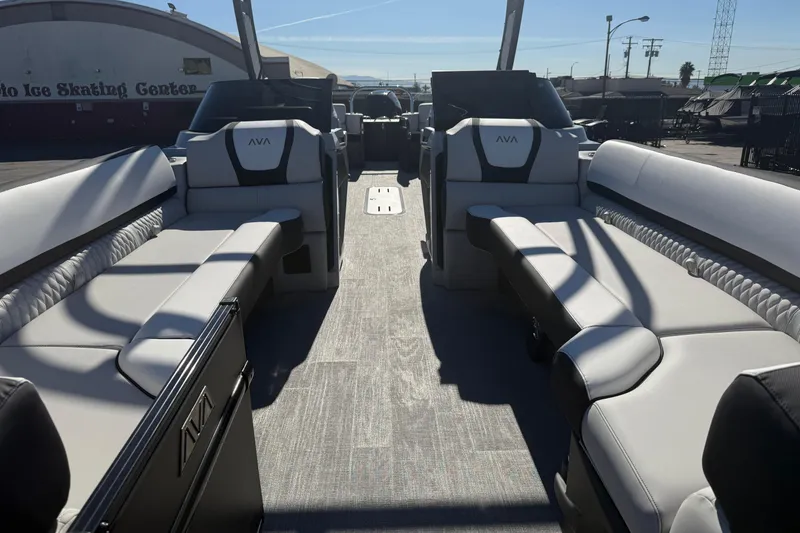 Slide: The Image of 2026 Avalon 2785 QL boat interior with luxurious seating and modern design. - 5