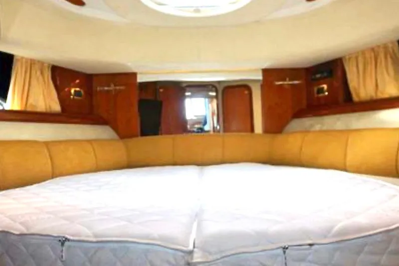 Slide: The Image of Interior cabin of 2006 Cranchi Mediterranee 50 HT yacht with circular bed. - 5