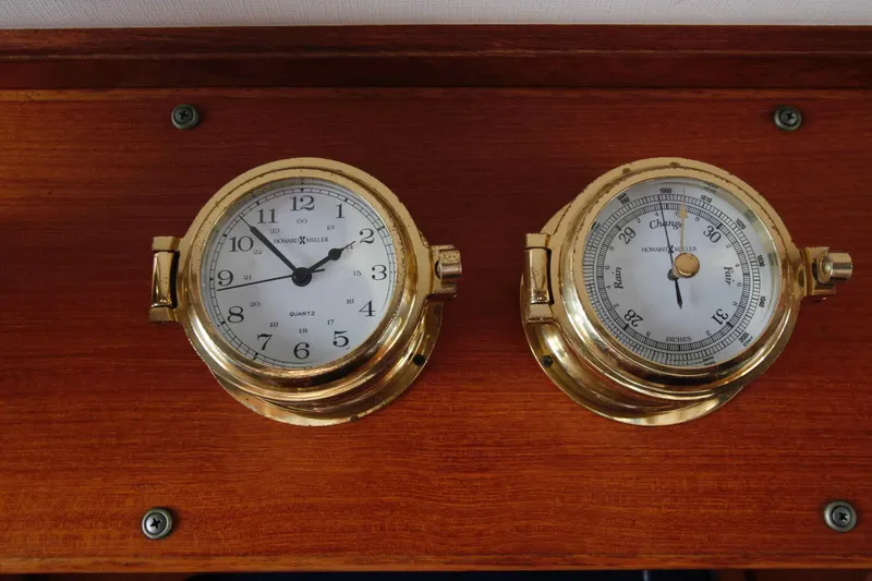 Slide: The Image of Radio on wood paneling in 1986 Kha Shing Spindrift yacht. - 24