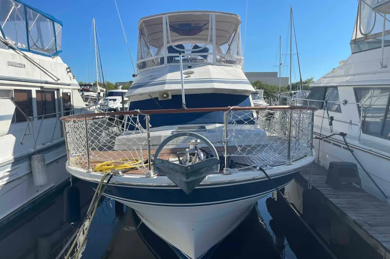 Slide: The Image of 1986 Kha Shing Spindrift yacht bathroom with sink, toilet, and shower. - 3