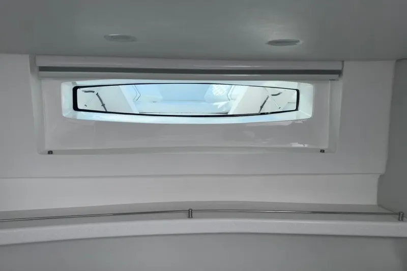 Slide: The Image of Interior view of 2022 Intrepid 407 Panacea boat window. - 48