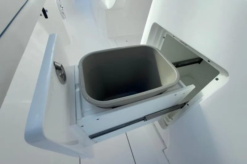 Slide: The Image of Pull-out storage compartment on 2022 Intrepid 407 Panacea boat. - 63