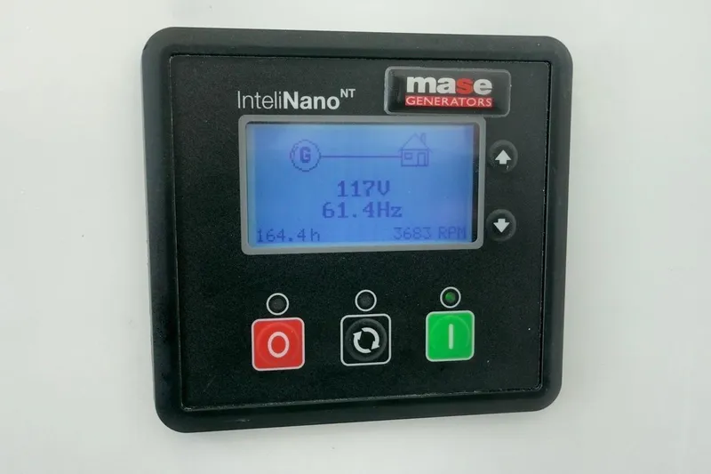 Slide: The Image of Control panel of Mase Generators IntelliNano NT on 2022 Intrepid 407 Panacea boat. - 79