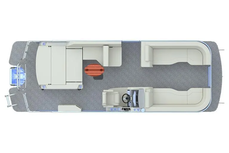Slide: The Image of Manufacturer Provided Image: Top view of 2026 Godfrey Monaco 255 SFL pontoon boat layout. - 3