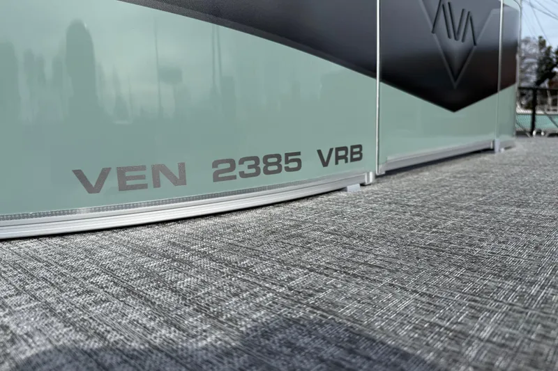 Slide: The Image of 2026 Avalon Venture 85 Versatile Rear Bench with "VEN 2385 VRB" branding on sleek exterior. - 43