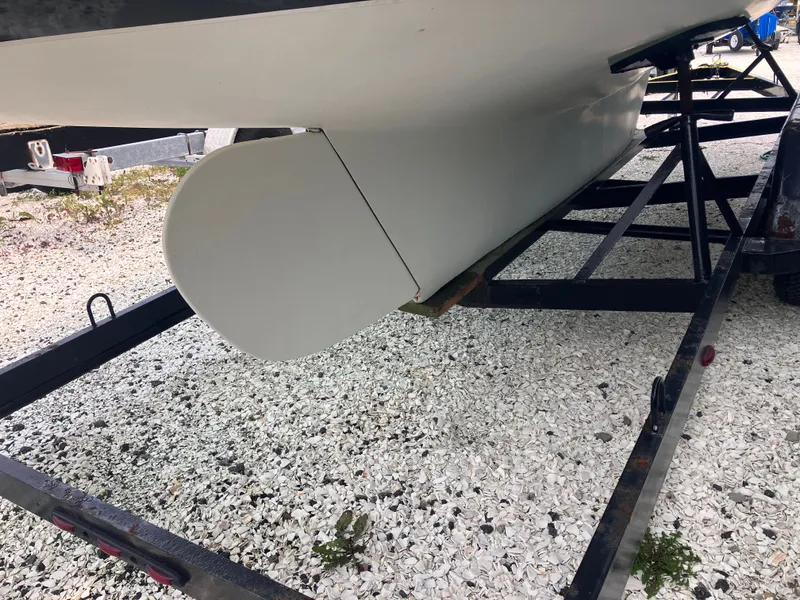 Slide: The Image of 1995 Edey & Duff Stuart Knockabout on a trailer. - 11