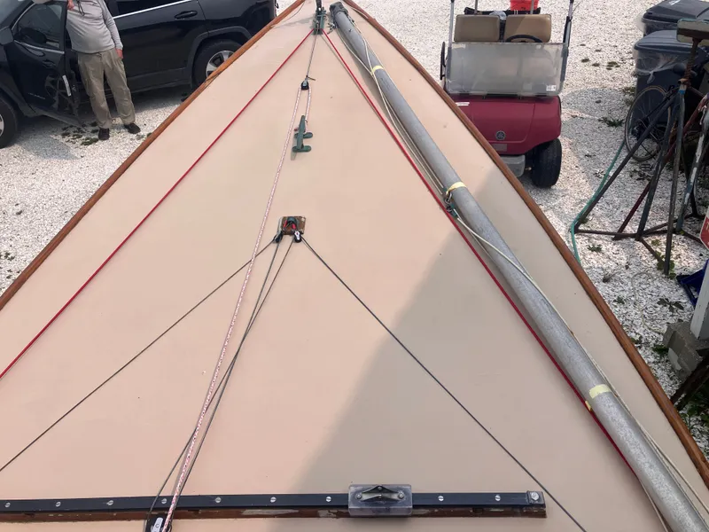 Slide: The Image of Deck of a 1995 Edey & Duff Stuart Knockabout sailboat. - 14