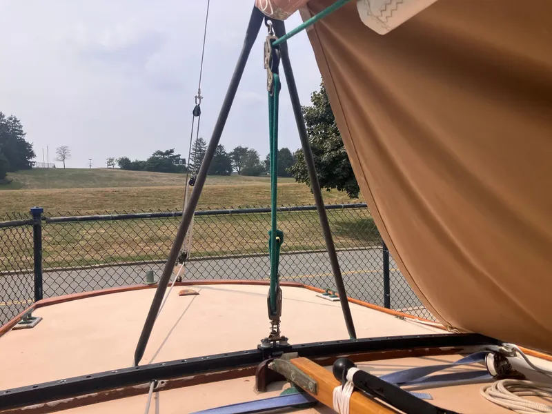 Slide: The Image of Deck of a 1995 Edey & Duff Stuart Knockabout sailboat. - 18