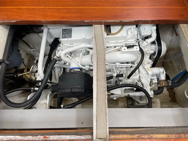 Slide: The Image of Engine compartment of 1977 Islander Yachts Freeport 36. - 15