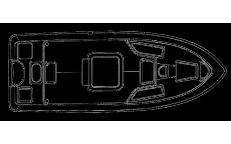 Slide: The Image of Manufacturer Provided Image: Top view blueprint of a 2012 Hydra-Sports 23 Bay Bolt boat. - 28