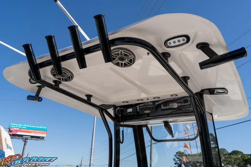 Slide: The Image of 2026 Sea Hunt Gamefish 27 Coffin Box T-top with rod holders and speakers. - 41