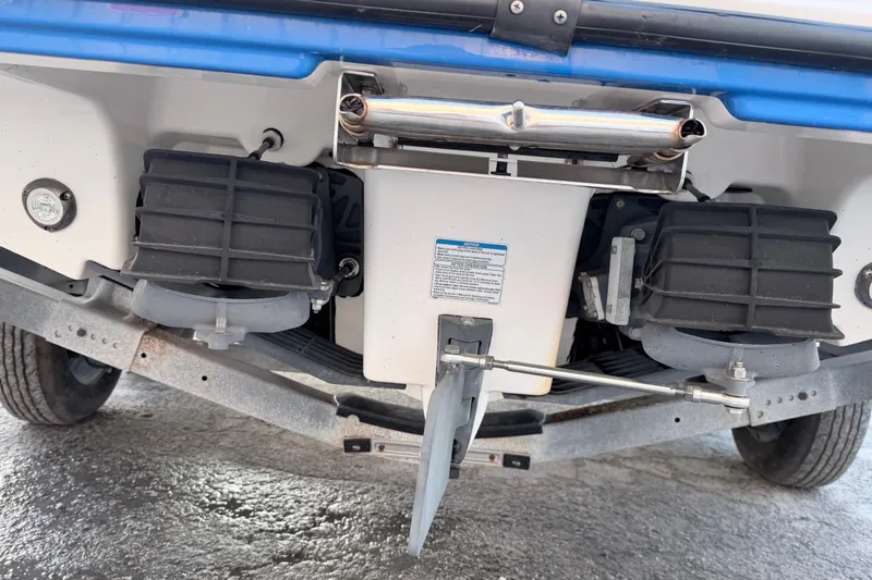 Slide: The Image of 2019 Yamaha Boats AR210 rear view showing dual jet propulsion system. - 14