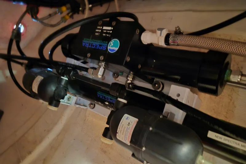Slide: The Image of Water filtration system in a 2006 Island Packet 440 yacht engine room. - 34