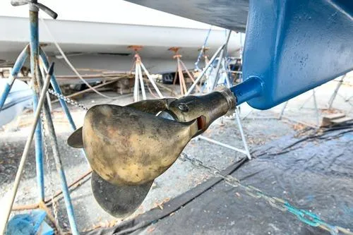 Slide: The Image of Beneteau Oceanis 46 yacht cockpit with Garmin displays and Yanmar controls, 2008 model. - 10
