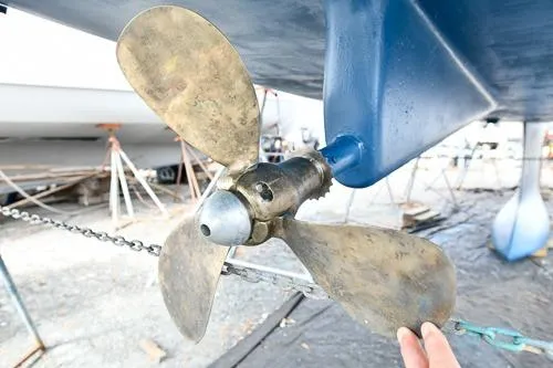 Slide: The Image of Control panel of 2008 Beneteau Oceanis 46 sailboat with Yanmar engine gauges. - 11