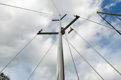 Slide: The Image of 2008 Beneteau Oceanis 46 sailboat docked at marina, showcasing deck and rigging. - 21