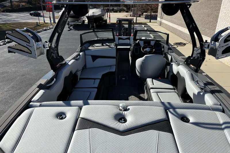 Slide: The Image of 2023 Supreme ZS232 boat interior with modern seating and sleek design. - 6