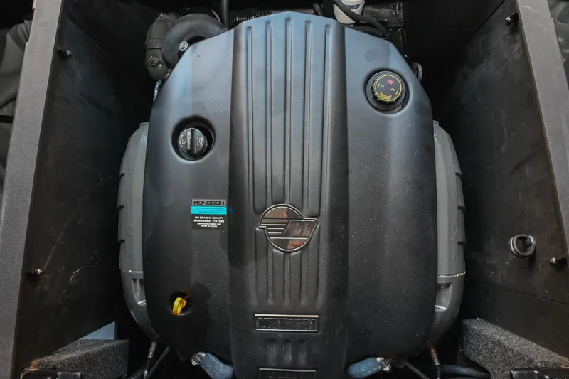 Slide: The Image of 2022 Axis A22 engine compartment with Monsoon engine cover. - 42