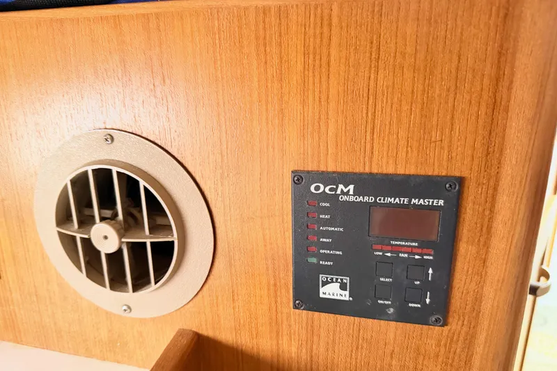 Slide: The Image of Onboard climate control panel in 2001 Catalina 380 yacht interior. - 28