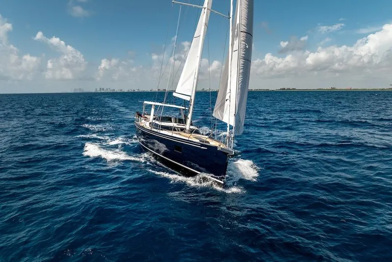 Slide: The Image of Sailing yacht Hylas H57 2025 navigating open ocean under clear skies. - 11