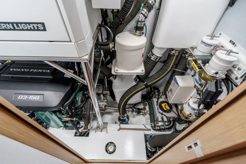 Slide: The Image of Engine room of 2025 Hylas H57 yacht with Volvo Penta D3-150 engine. - 51