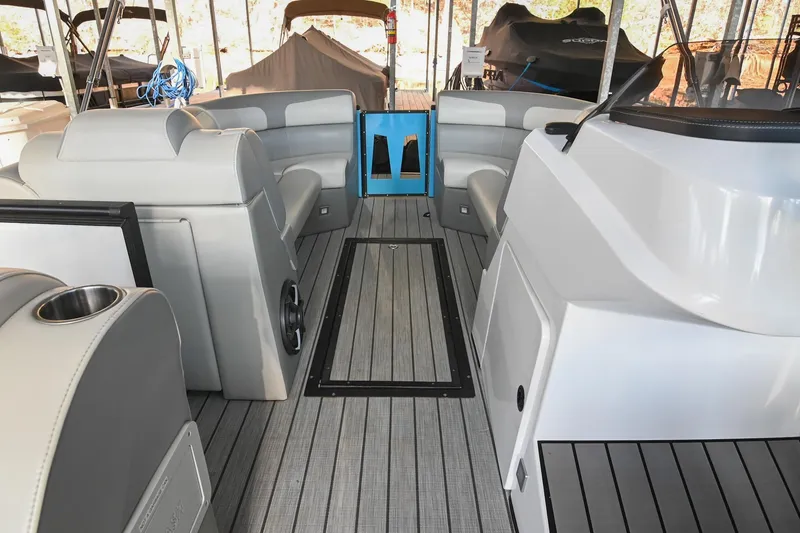 Slide: The Image of 2023 Montara 25 Monntara 2.0 boat interior with sleek seating and modern design. - 31