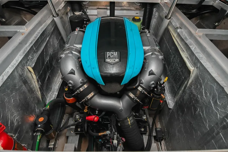 Slide: The Image of Engine compartment of 2023 Montara 25 Monntara 2.0, featuring PCM engine. - 47