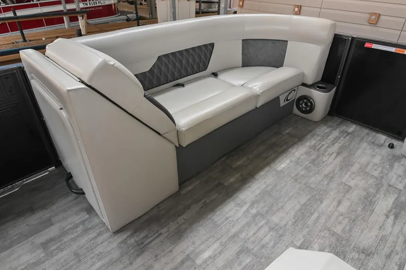 Slide: The Image of 2021 Crest Classic DLX 220 L boat interior with stylish seating and modern design. - 34