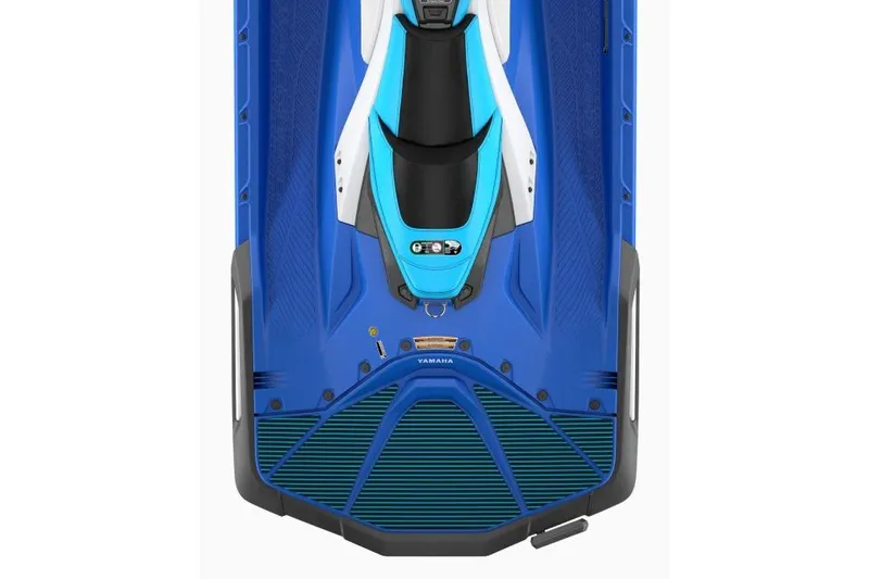 Slide: The Image of Manufacturer Provided Image: 2026 Yamaha WaveRunner JetBlaster DLX 2-Up, top view, blue and black design. - 5
