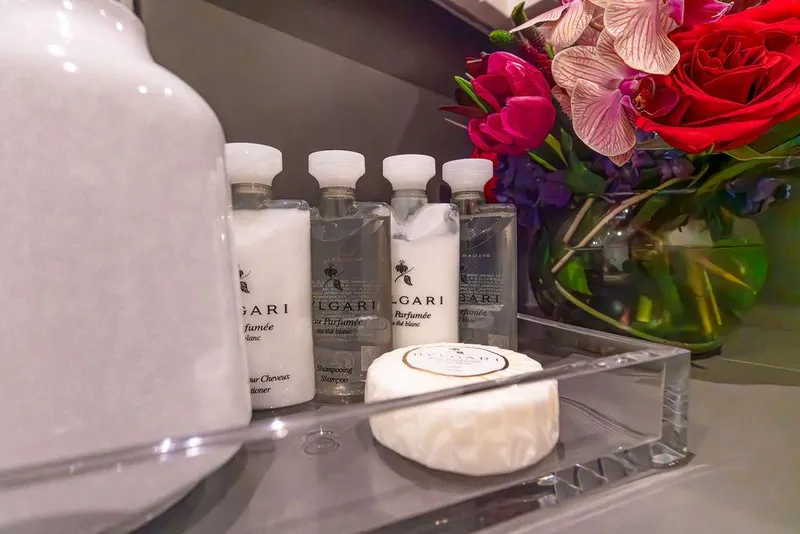 Slide: The Image of Luxury toiletries and vibrant flowers on Pardo Yachts Endurance 60, 2023 model. - 35