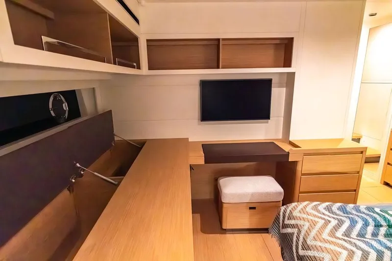 Slide: The Image of Luxurious cabin interior of 2023 Pardo Yachts Endurance 60 with modern furnishings. - 30